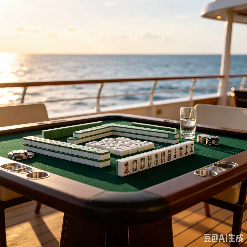 mahjong set with dice and chips